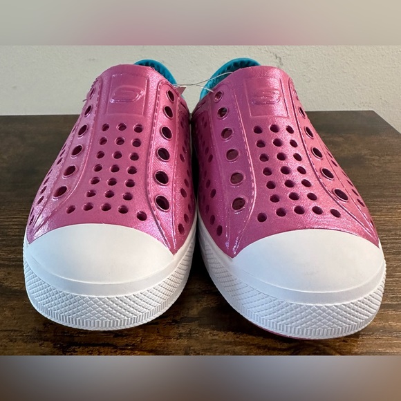 Skechers Foamies Girls Pink Waterproof Slip On Shoes Pink/Teal Size little girl3 - Picture 2 of 5